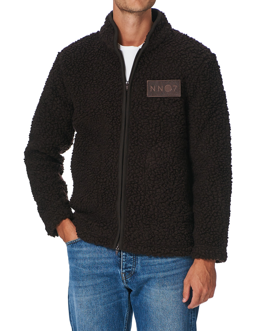 Herren | Pullover | NN07 | Morten Fleece Full Zip Brown
