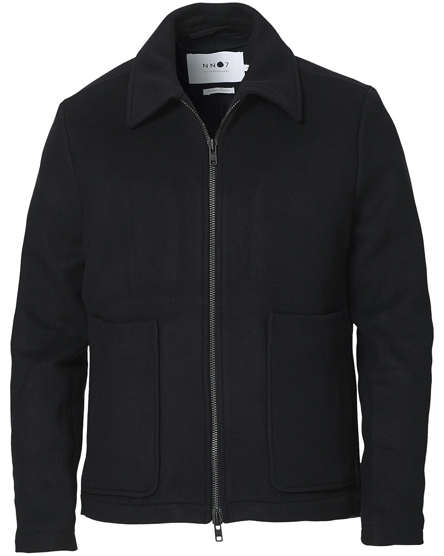 Herren | Jacken | NN07 | Gael Wool Flight Jacket Navy Blue