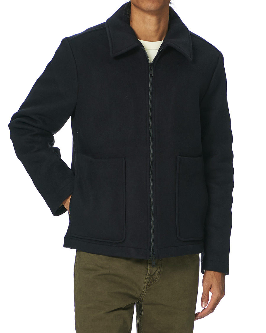 Herren | Jacken | NN07 | Gael Wool Flight Jacket Navy Blue
