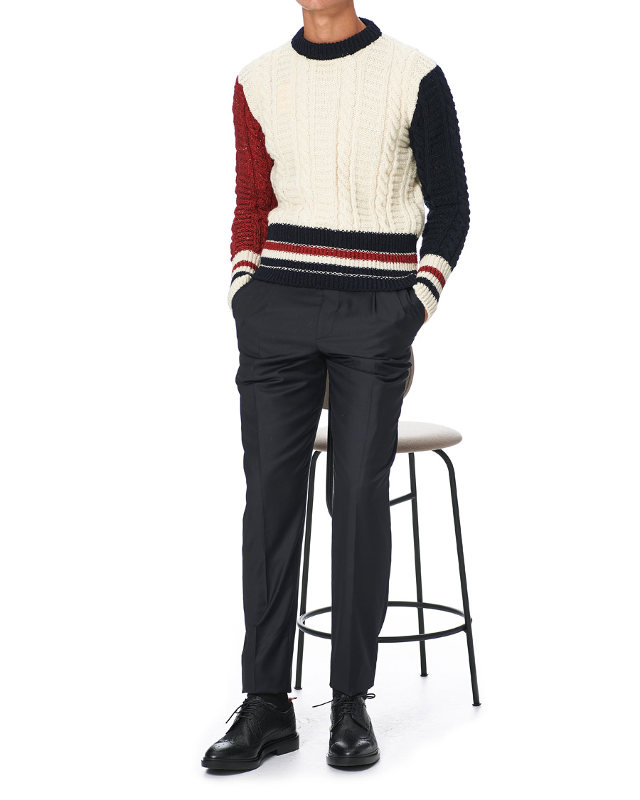 Herren | Pullover | Thom Browne | RWB Striped Pullover Ivory