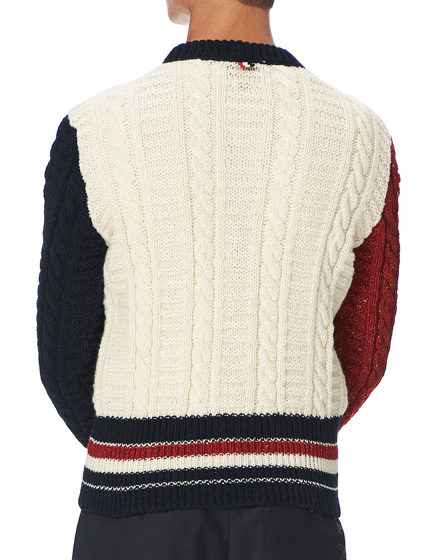 Herren | Pullover | Thom Browne | RWB Striped Pullover Ivory