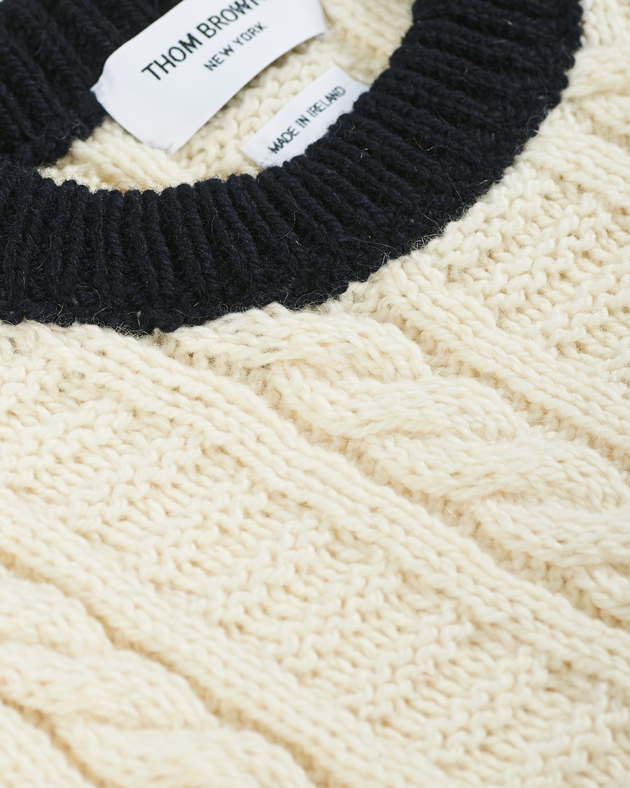 Herren | Pullover | Thom Browne | RWB Striped Pullover Ivory