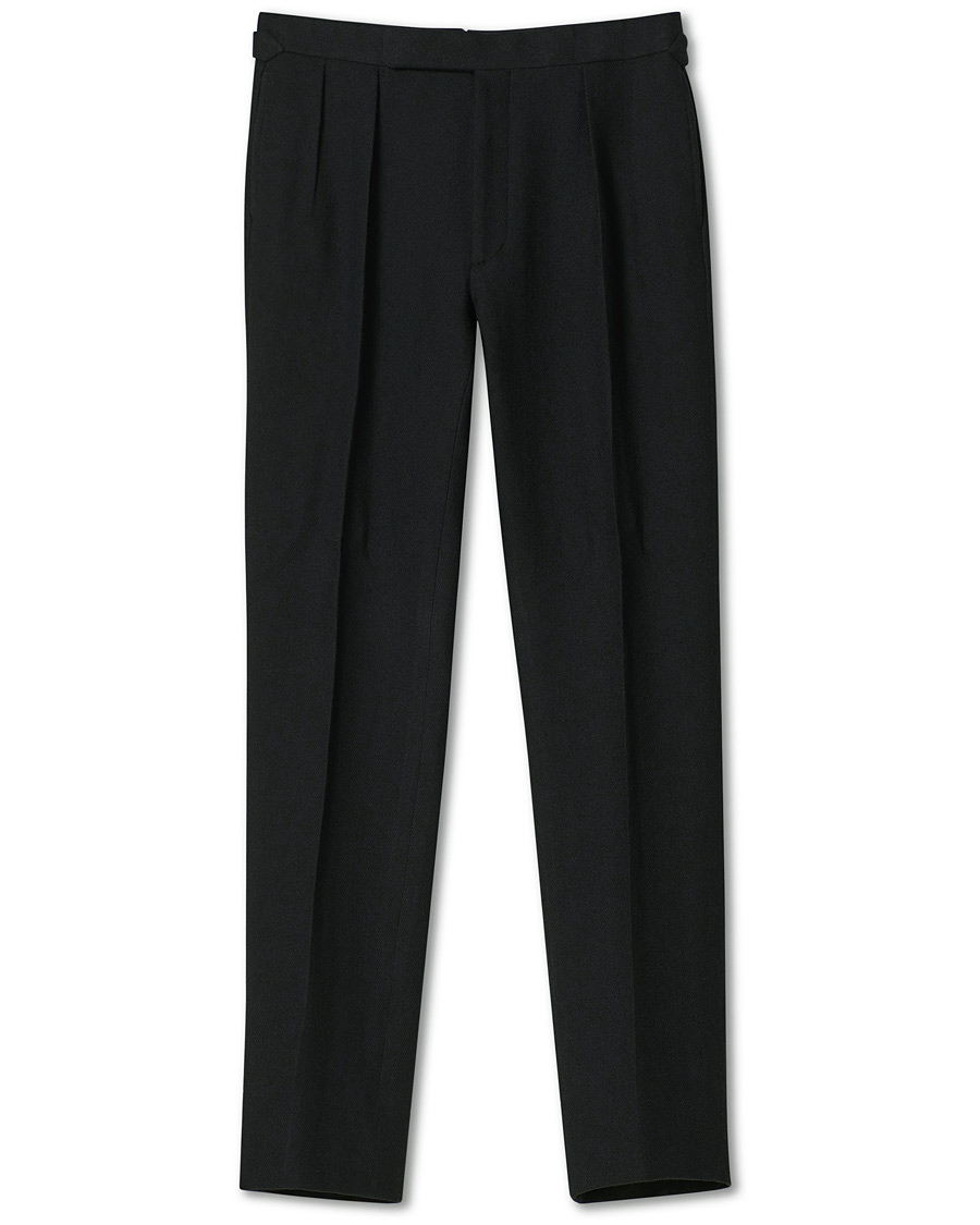 Herren | Hosen | Ralph Lauren Purple Label | Gregory Double Pleated Trousers Black