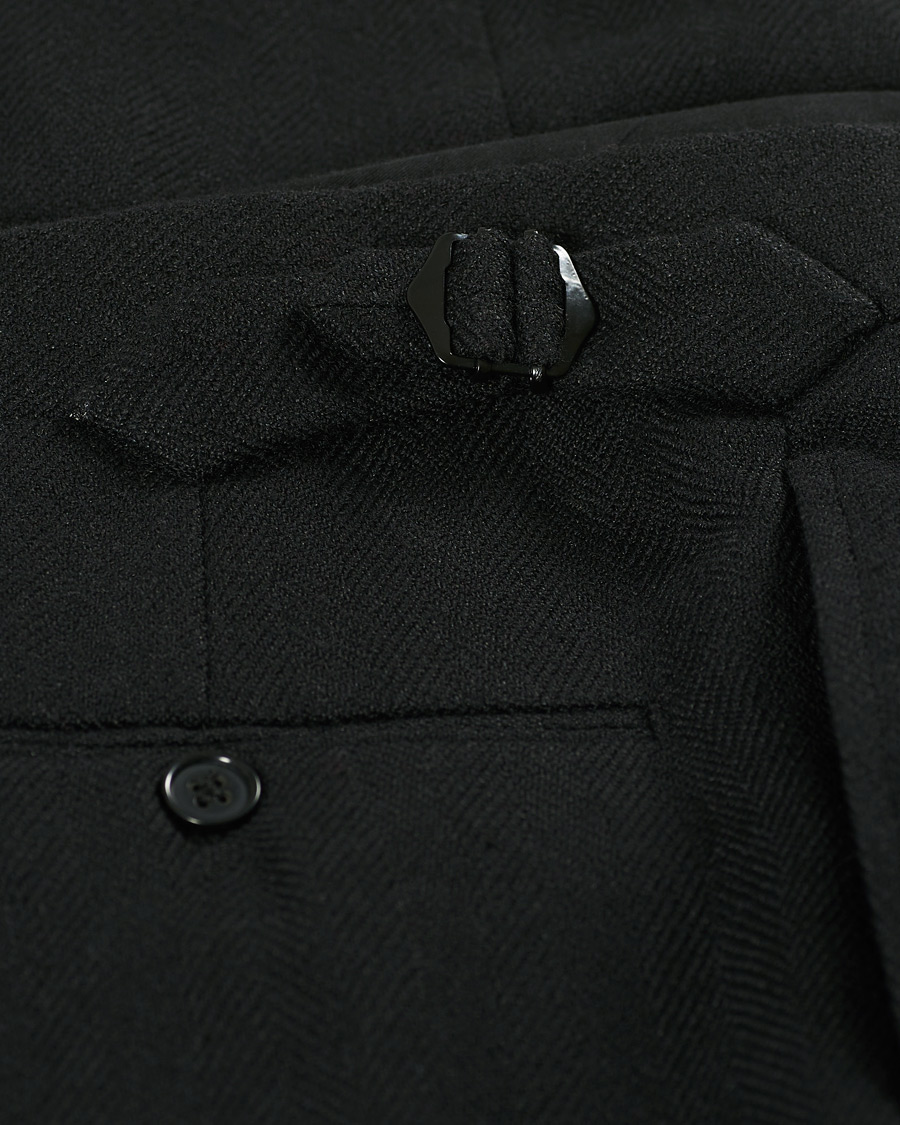 Herren | Hosen | Ralph Lauren Purple Label | Gregory Double Pleated Trousers Black