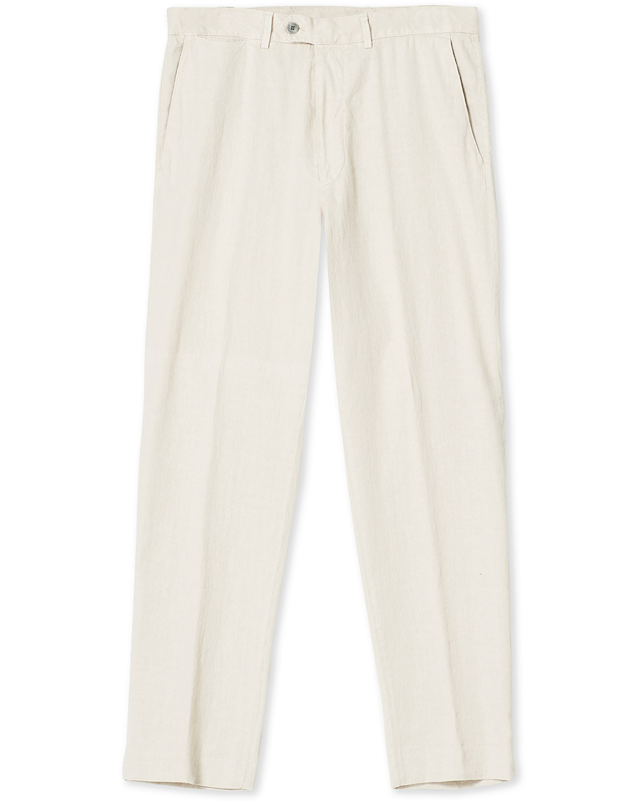 Herren | Hosen | Oscar Jacobson | Nico Cotton/Linen GW Trousers Creme