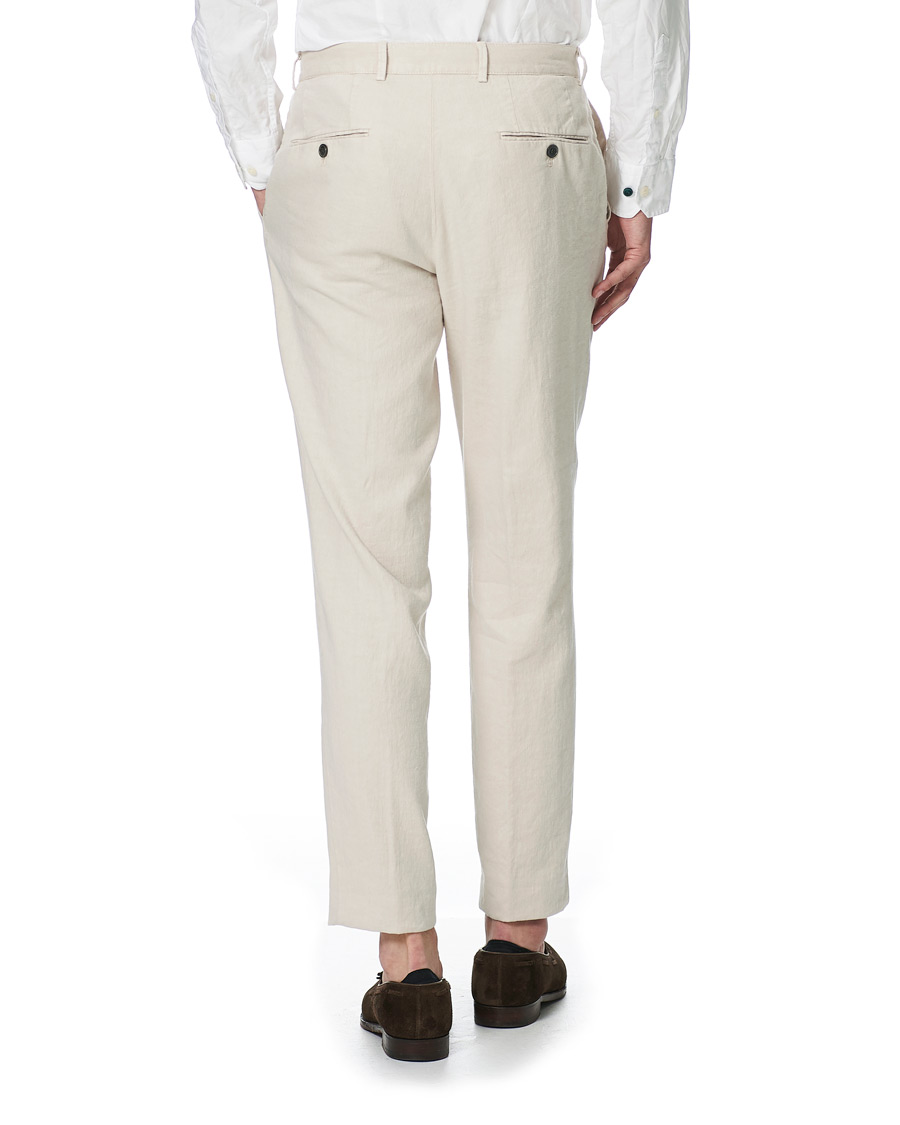Herren | Hosen | Oscar Jacobson | Nico Cotton/Linen GW Trousers Creme
