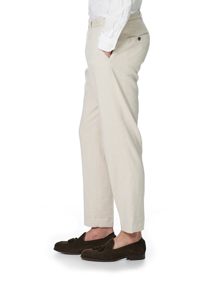 Herren | Hosen | Oscar Jacobson | Nico Cotton/Linen GW Trousers Creme