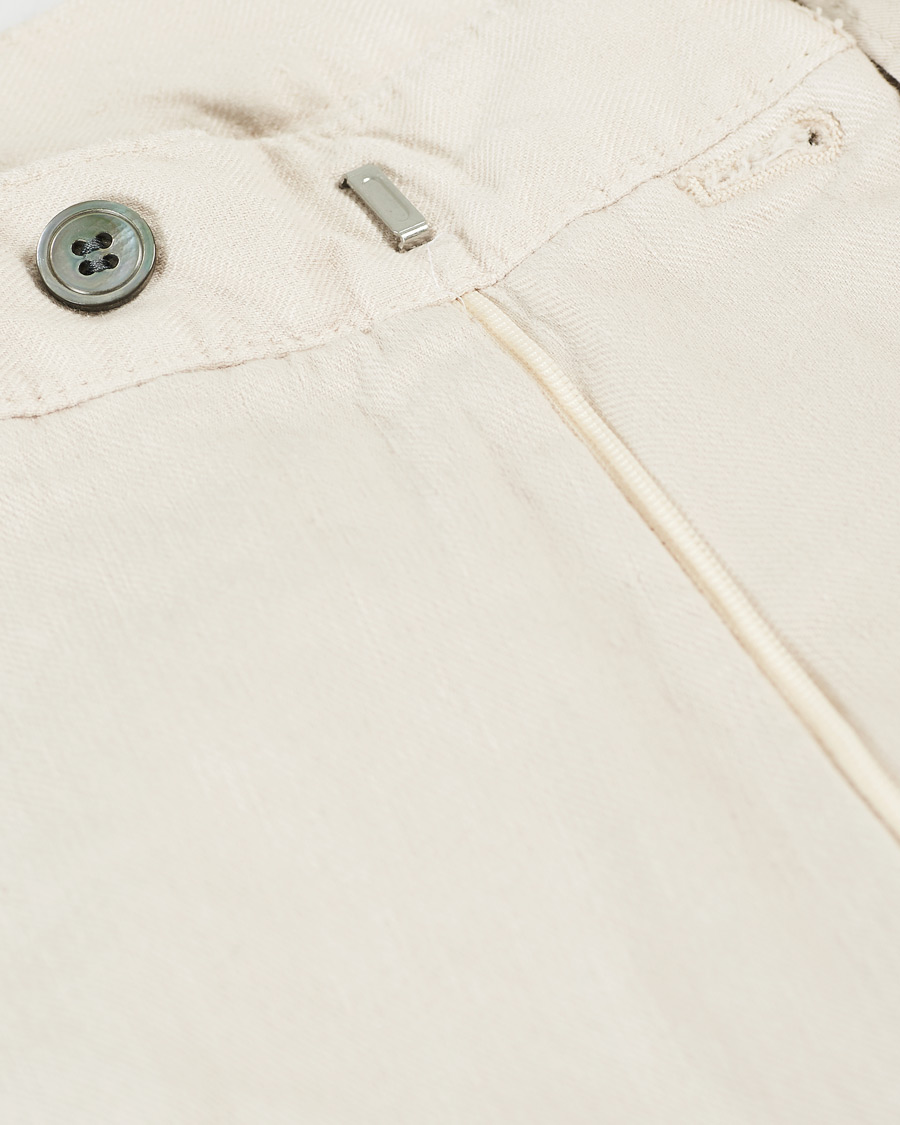 Herren | Hosen | Oscar Jacobson | Nico Cotton/Linen GW Trousers Creme