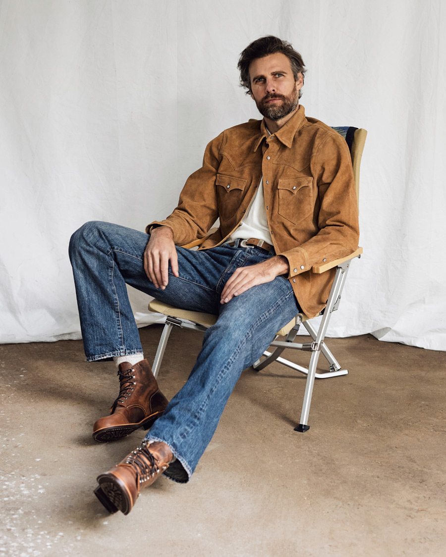 Herren | Jacken | RRL | Lulworth Lined Leather Shirt Jacket Tan