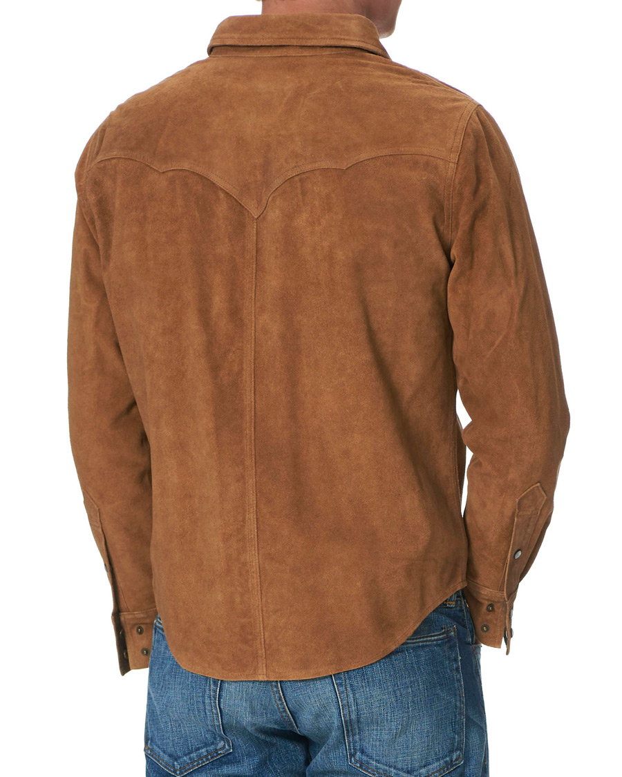 Herren | Jacken | RRL | Lulworth Lined Leather Shirt Jacket Tan