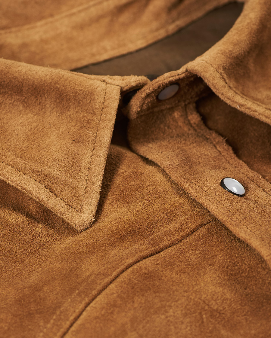 Herren | Jacken | RRL | Lulworth Lined Leather Shirt Jacket Tan