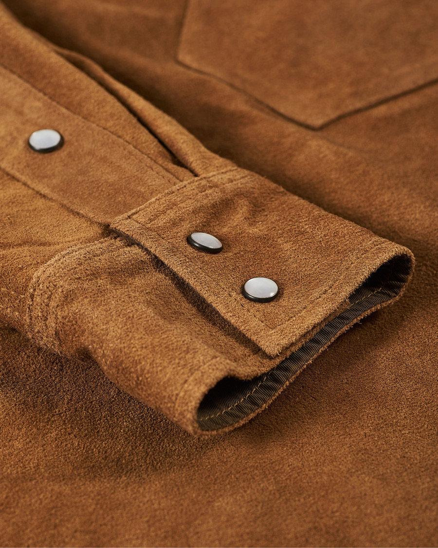 Herren | Jacken | RRL | Lulworth Lined Leather Shirt Jacket Tan