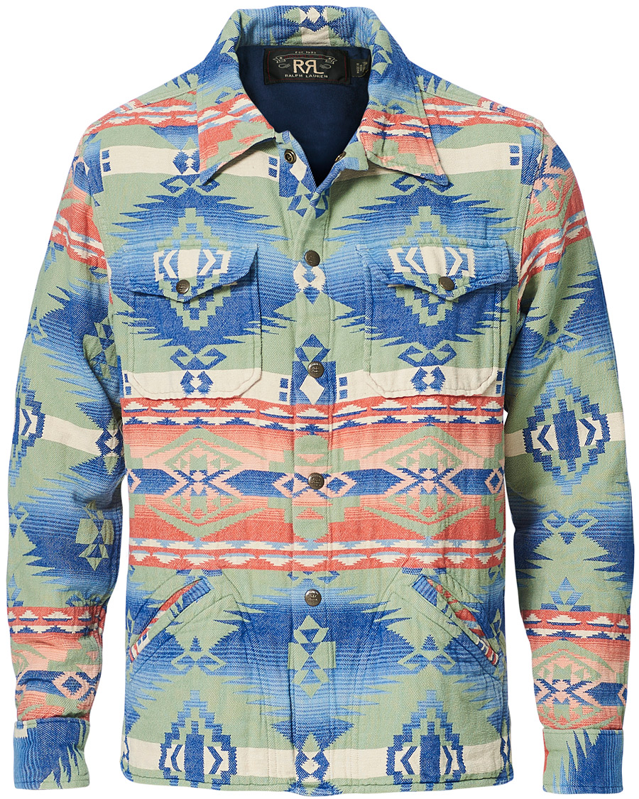 Herren | Hemden | RRL | Brown Bear Shirt Jacket Sage/Blue