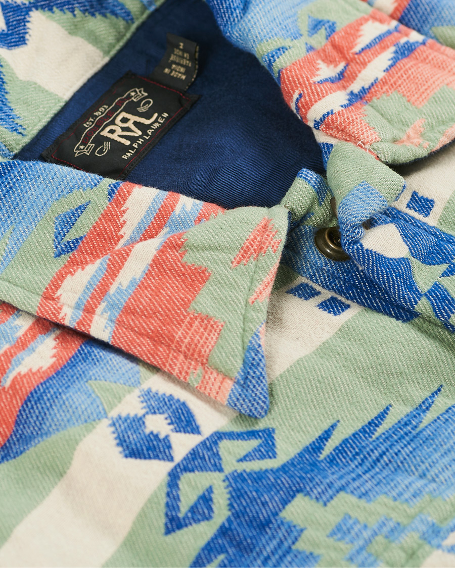 Herren | Hemden | RRL | Brown Bear Shirt Jacket Sage/Blue