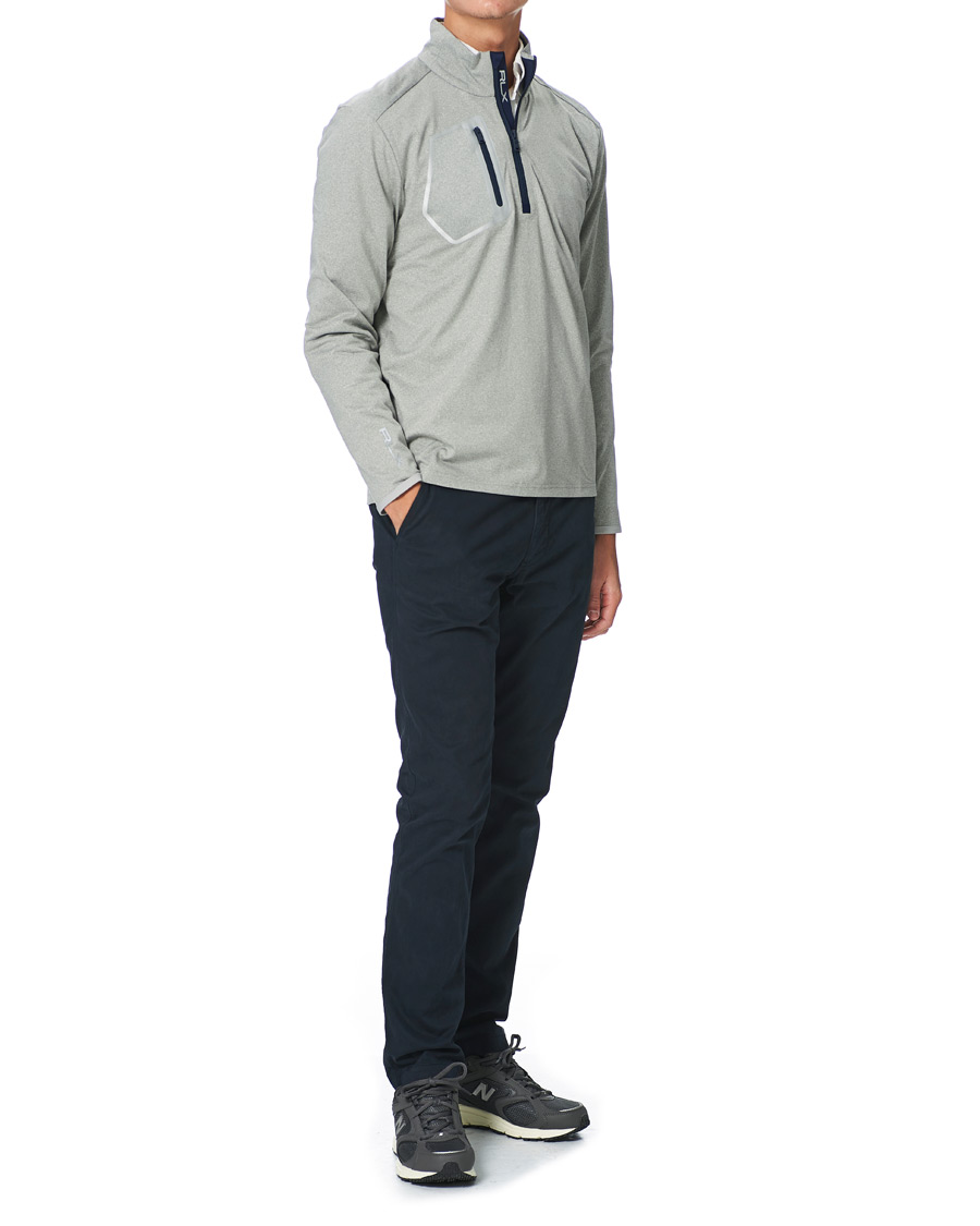 Herren | Pullover | RLX Ralph Lauren | Luxury Performance Jersey Half-Zip Light Grey Heather