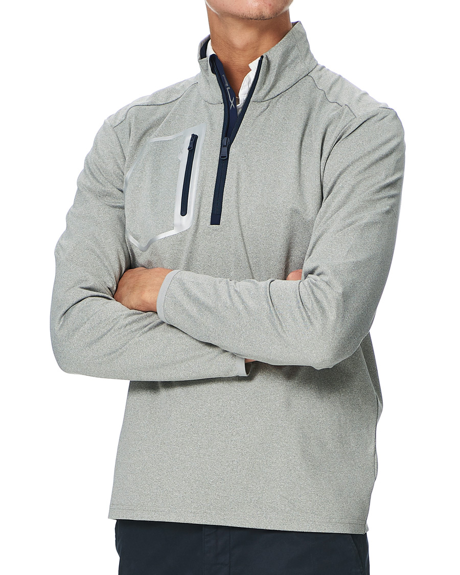 Herren | Pullover | RLX Ralph Lauren | Luxury Performance Jersey Half-Zip Light Grey Heather