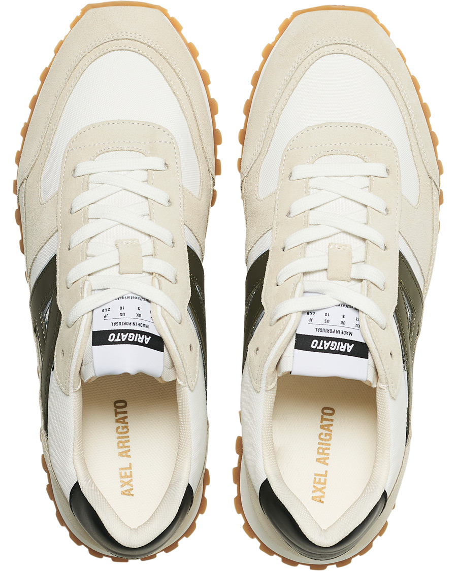 Herren | Axel Arigato Aeon Running Sneaker Beige/Green | Axel Arigato | Aeon Running Sneaker Beige/Green