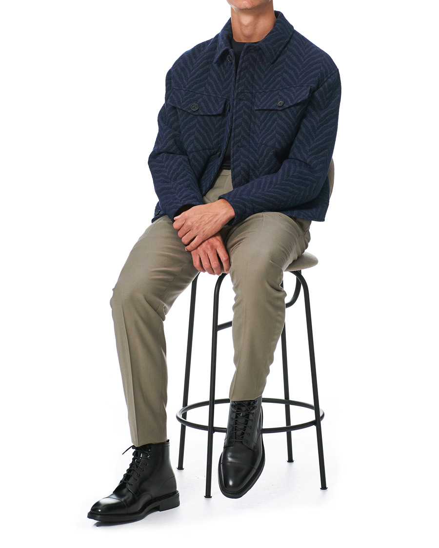 Herren | Jacken | Giorgio Armani | Chevron Jacquard Jacket Navy