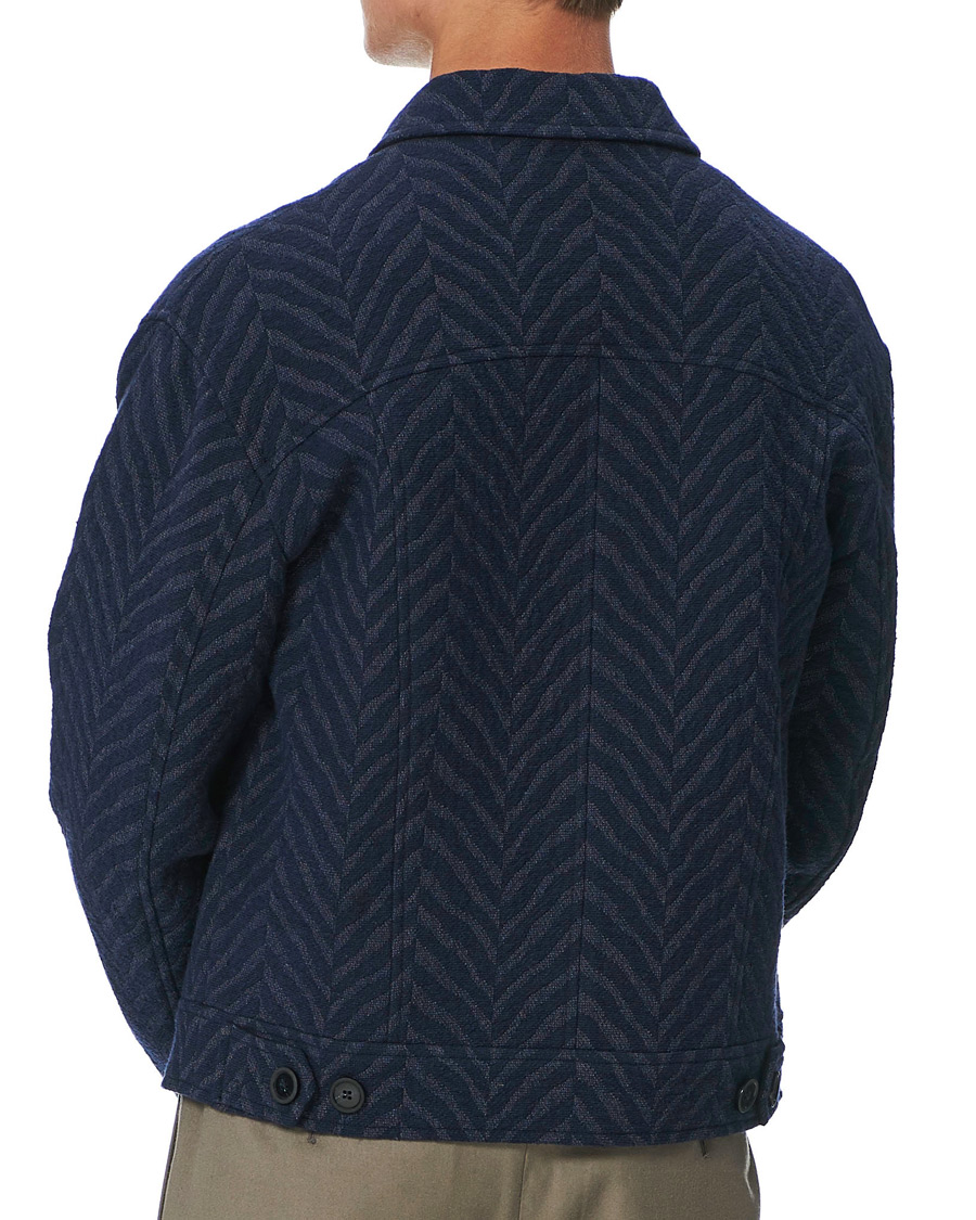 Herren | Jacken | Giorgio Armani | Chevron Jacquard Jacket Navy