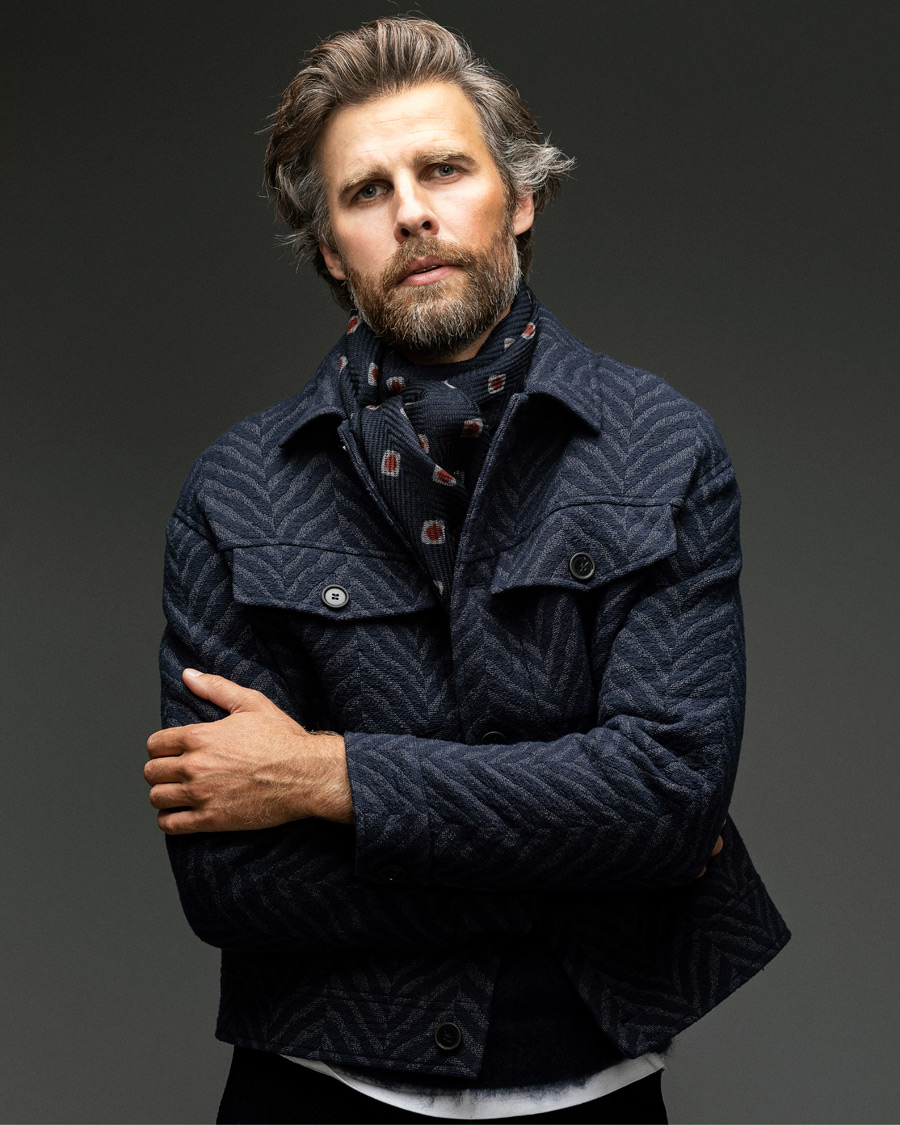 Herren | Jacken | Giorgio Armani | Chevron Jacquard Jacket Navy