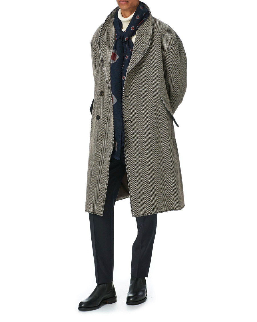 Herren | Jacken | Giorgio Armani | Chevron Wool Coat Grey