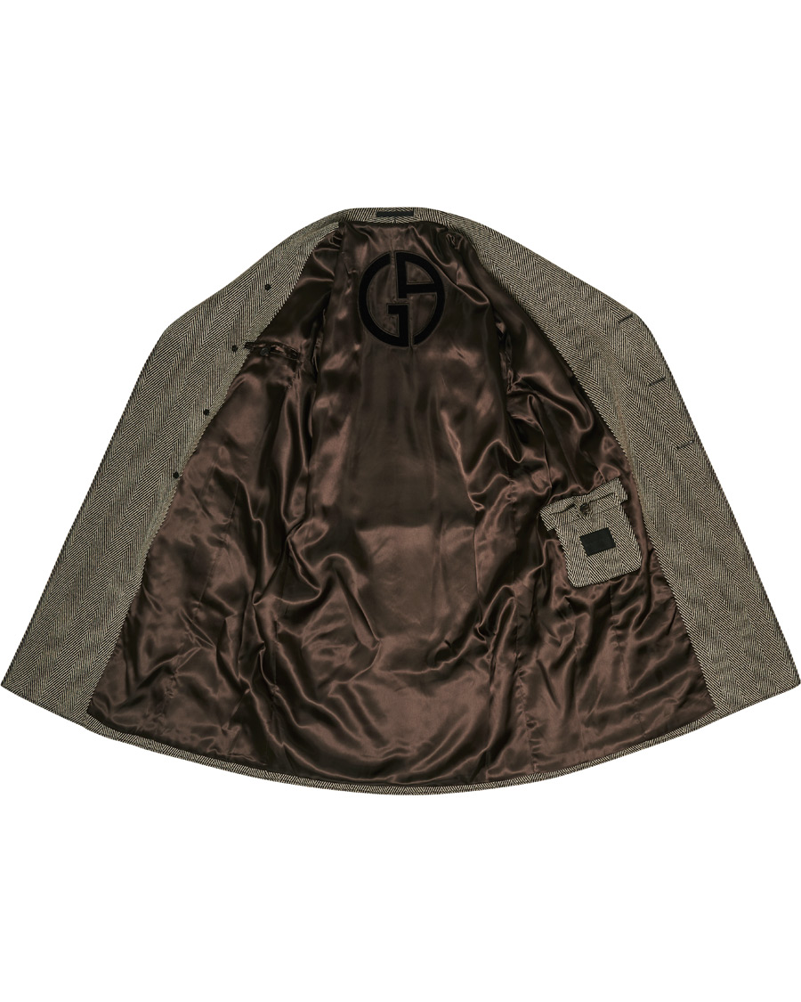 Herren | Jacken | Giorgio Armani | Chevron Wool Coat Grey