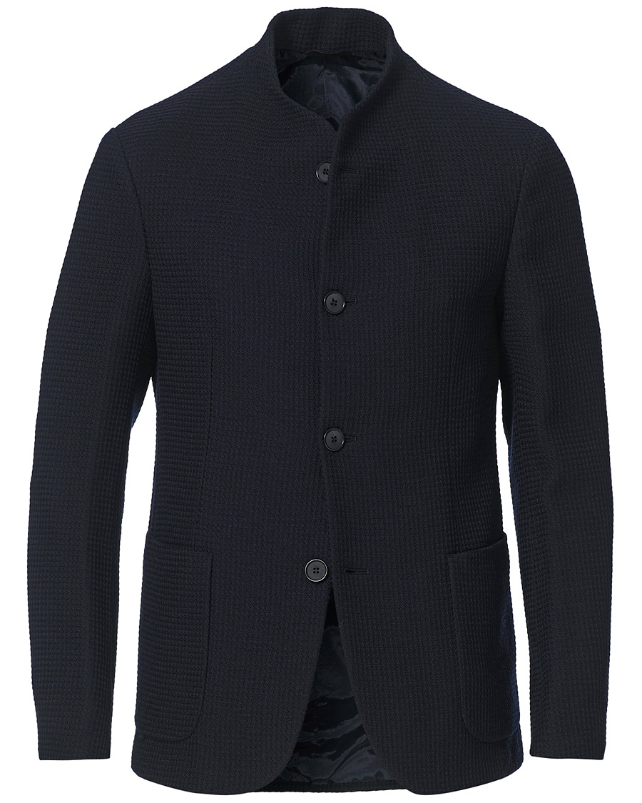 Herren | Sakkos | Giorgio Armani | Waffle Wool Guru Blazer Navy