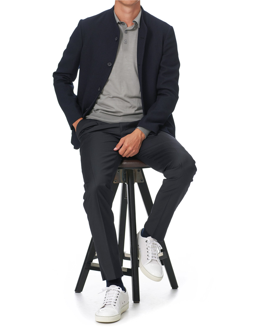 Herren | Sakkos | Giorgio Armani | Waffle Wool Guru Blazer Navy
