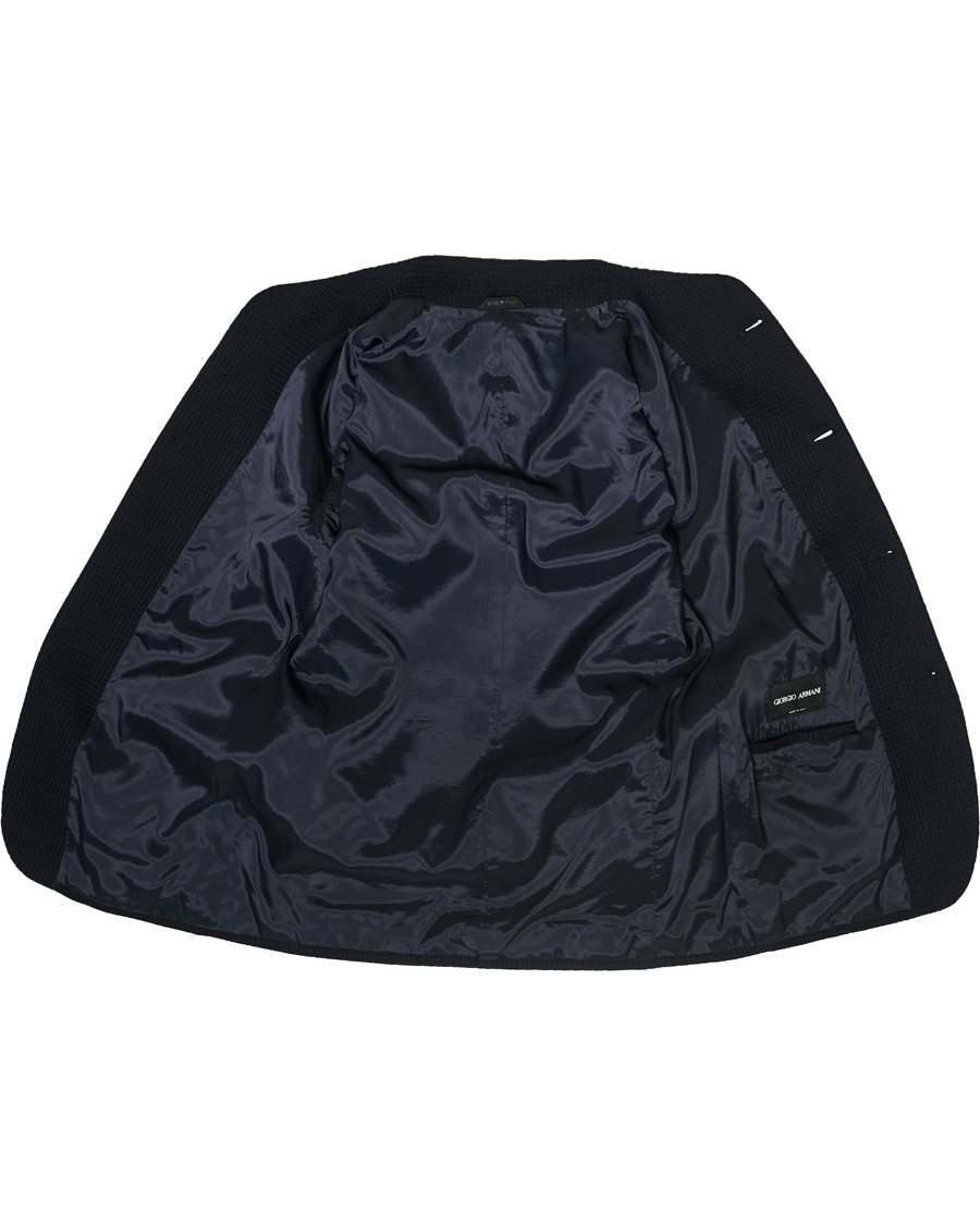Herren | Sakkos | Giorgio Armani | Waffle Wool Guru Blazer Navy