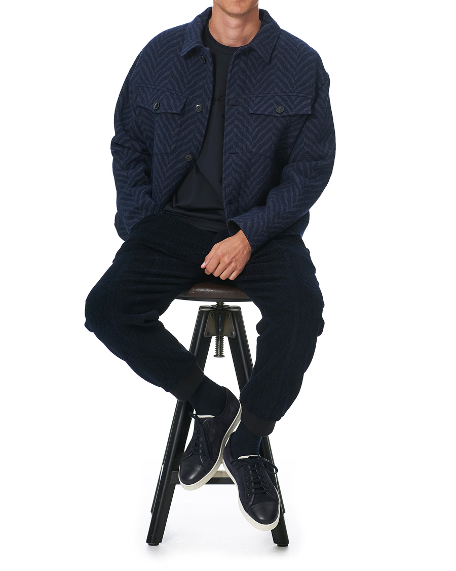Herren | Hosen | Giorgio Armani | Chevron Wool Pants Navy