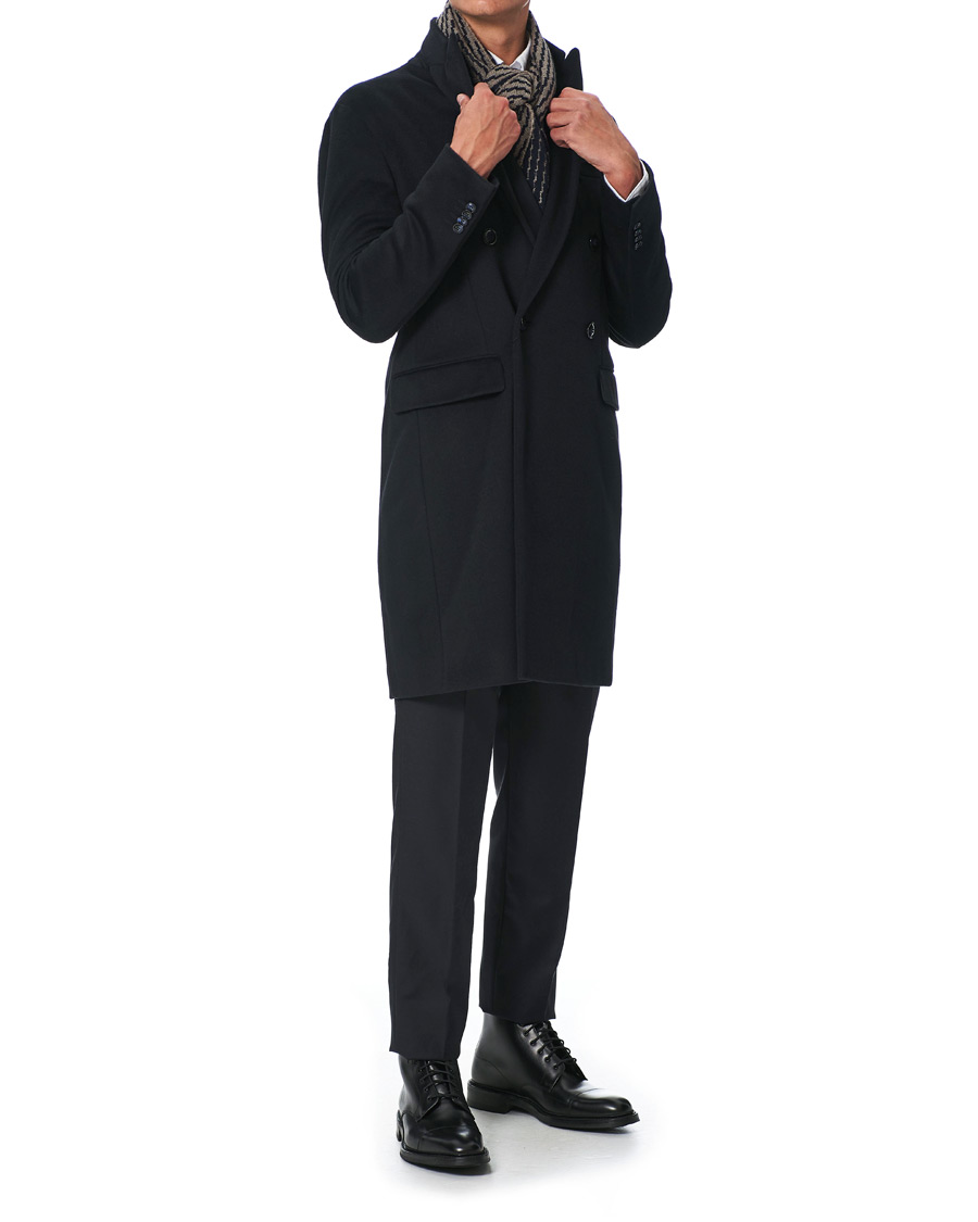 Herren | Hosen | Giorgio Armani | Tapered Wool/Cashmere Gabardine Trousers Navy
