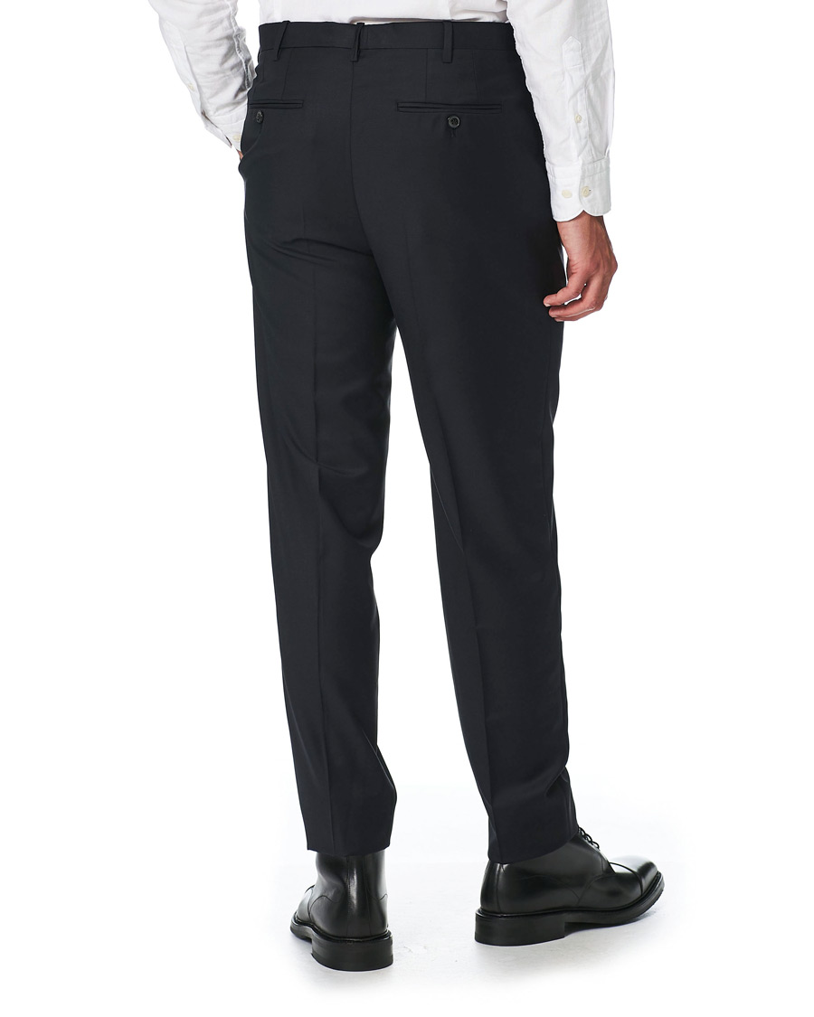 Herren | Hosen | Giorgio Armani | Tapered Wool/Cashmere Gabardine Trousers Navy