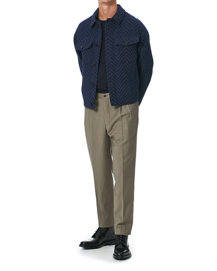 Herren | T-Shirts | Giorgio Armani | Signature Embroidery T-Shirt Navy