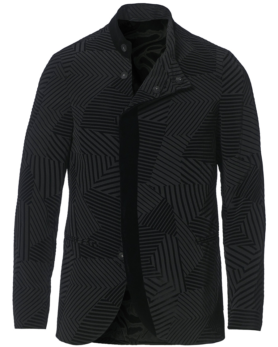 Herren | Sakkos | Giorgio Armani | Geometric Velvet Jacket Black