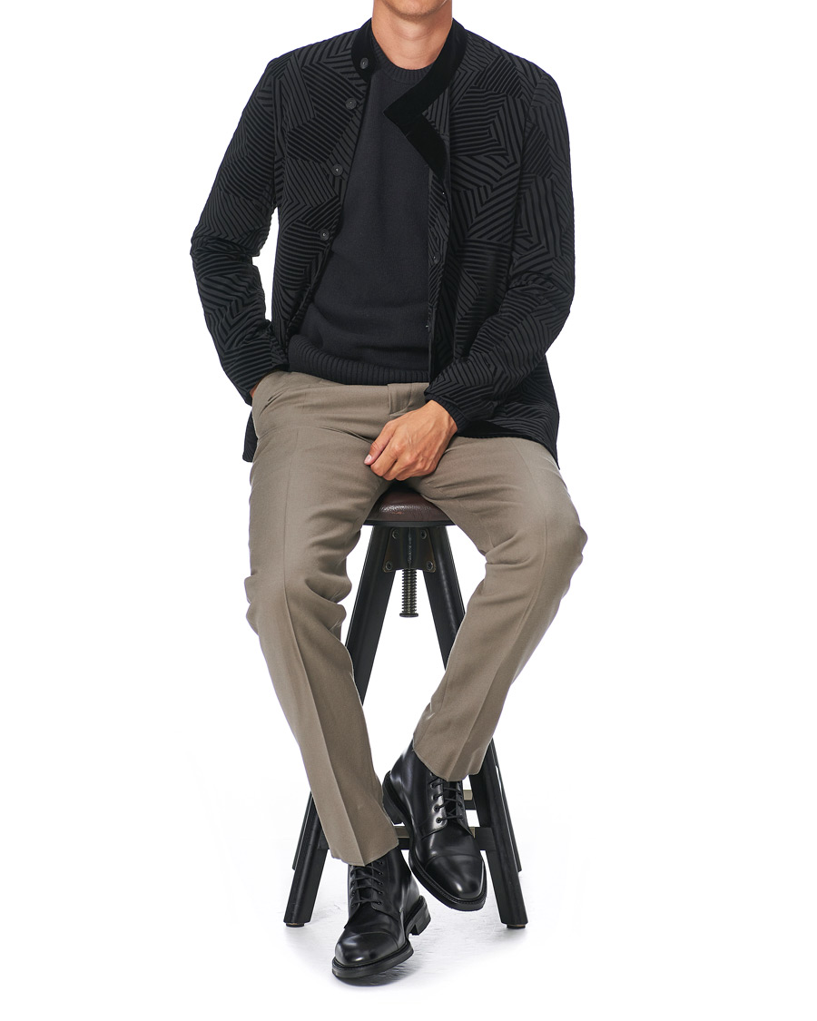 Herren | Sakkos | Giorgio Armani | Geometric Velvet Jacket Black