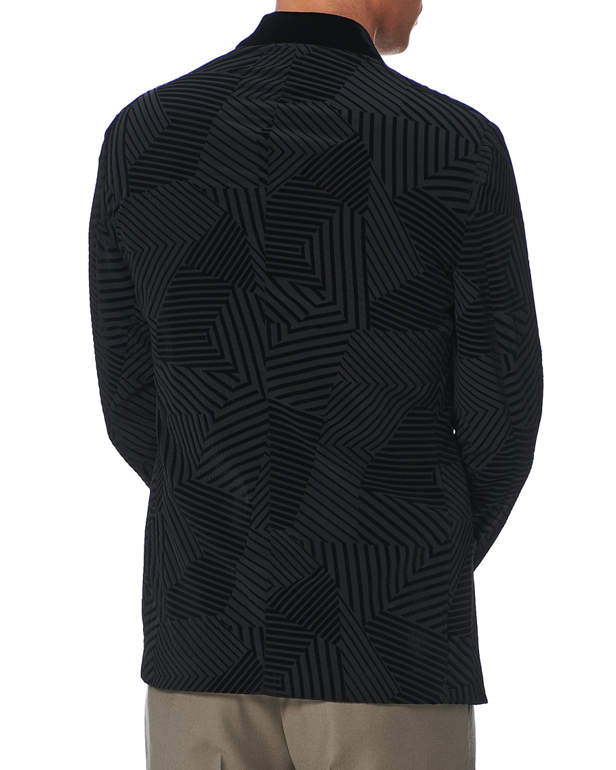 Herren | Sakkos | Giorgio Armani | Geometric Velvet Jacket Black