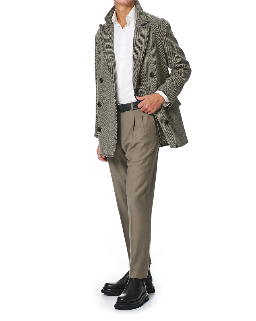 Herren | Jacken | Giorgio Armani | Wool Chevron Peacoat Grey 48