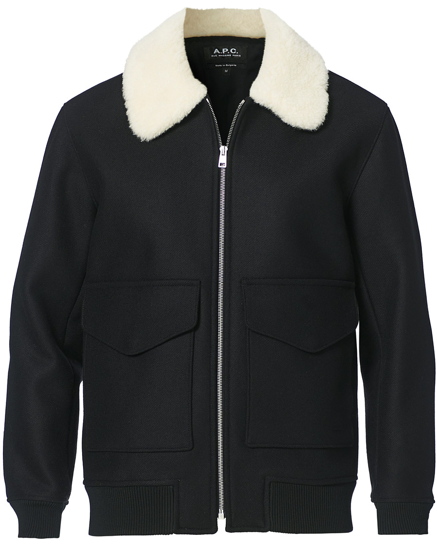 Herren | Jacken | A.P.C. | Ben Shearling Bomber Jacket Black