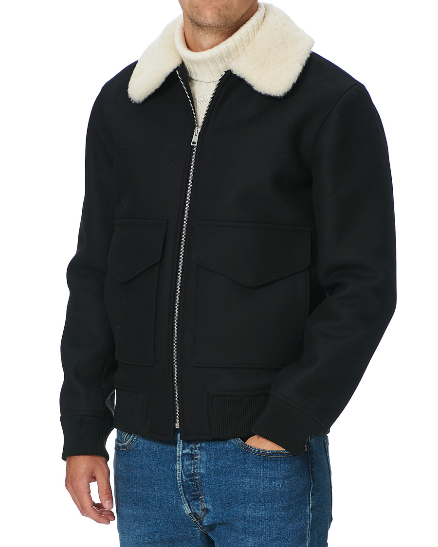 Herren | Jacken | A.P.C. | Ben Shearling Bomber Jacket Black