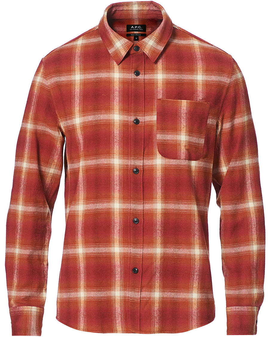 Herren | Hemden | A.P.C. | Trek Flannel Overshirt Red Check