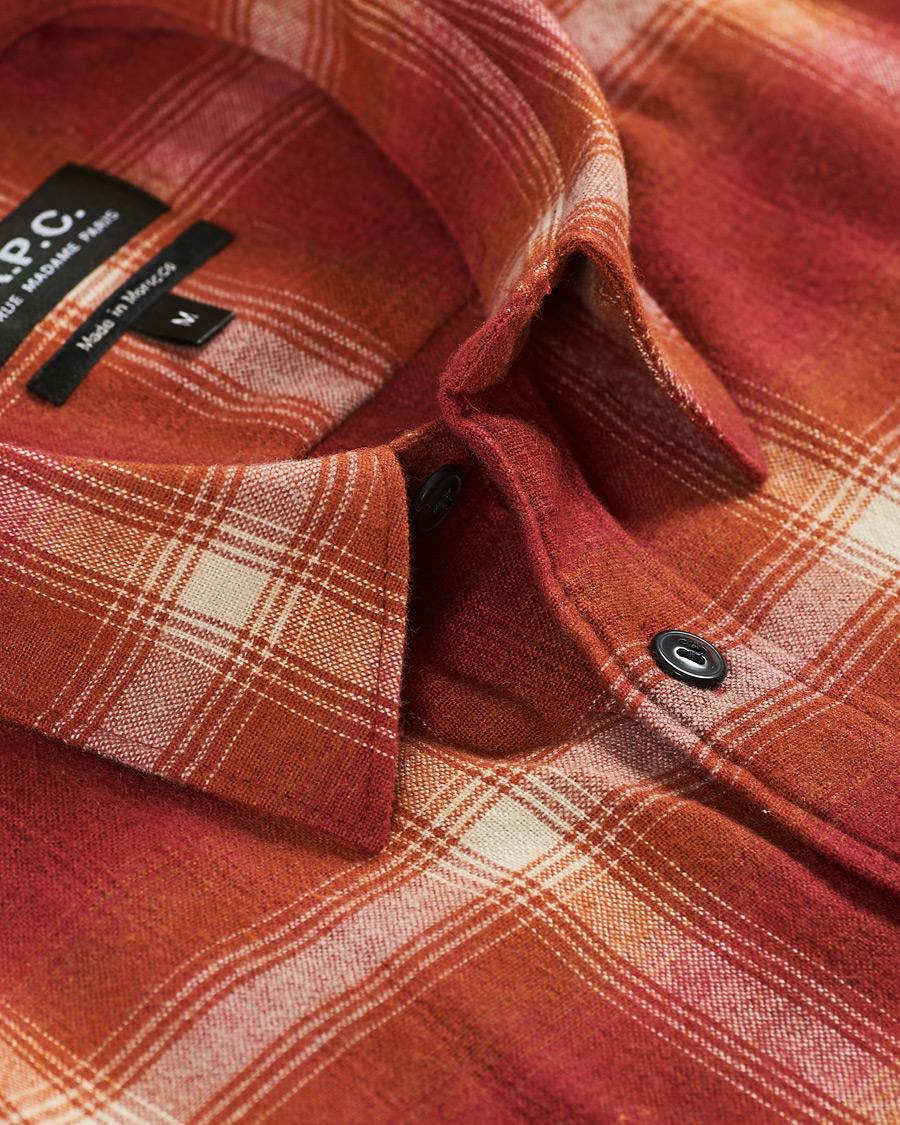 Herren | Hemden | A.P.C. | Trek Flannel Overshirt Red Check