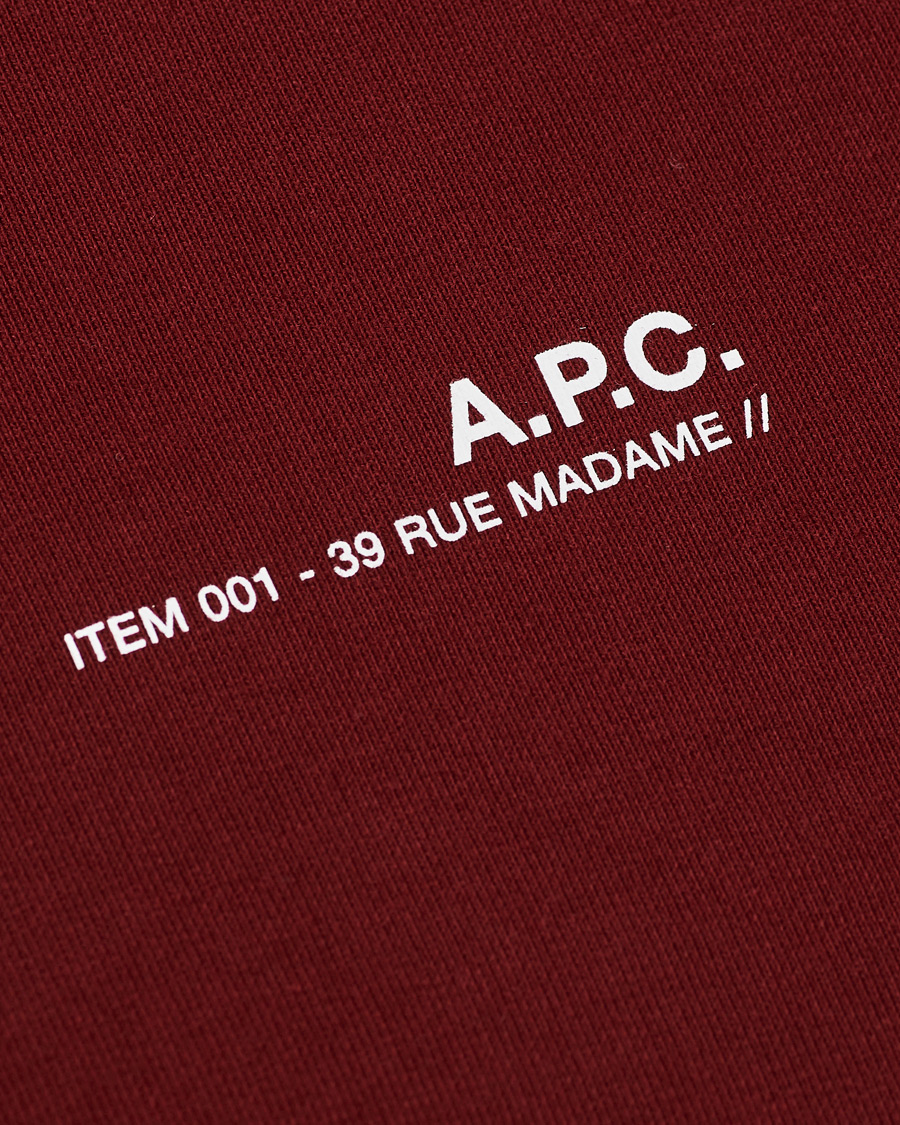 Herren | Pullover | A.P.C. | Item Hoodie Burgundy