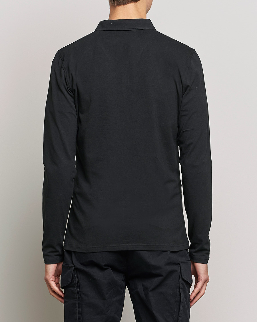 Herren | Pullover | Bread & Boxers | Long Sleeve Jersey Polo Black