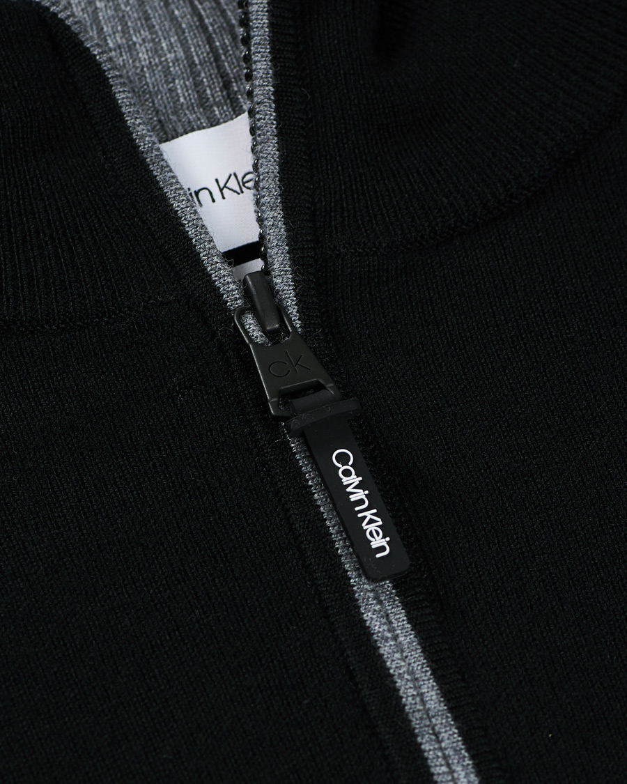 Herren | Pullover | Calvin Klein | Superior Wool Half Zip Sweater Black