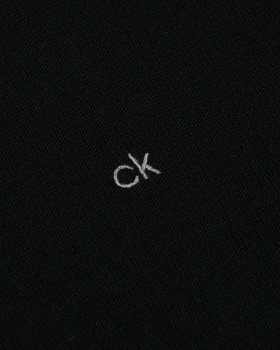 Herren | Pullover | Calvin Klein | Superior Wool Half Zip Sweater Black