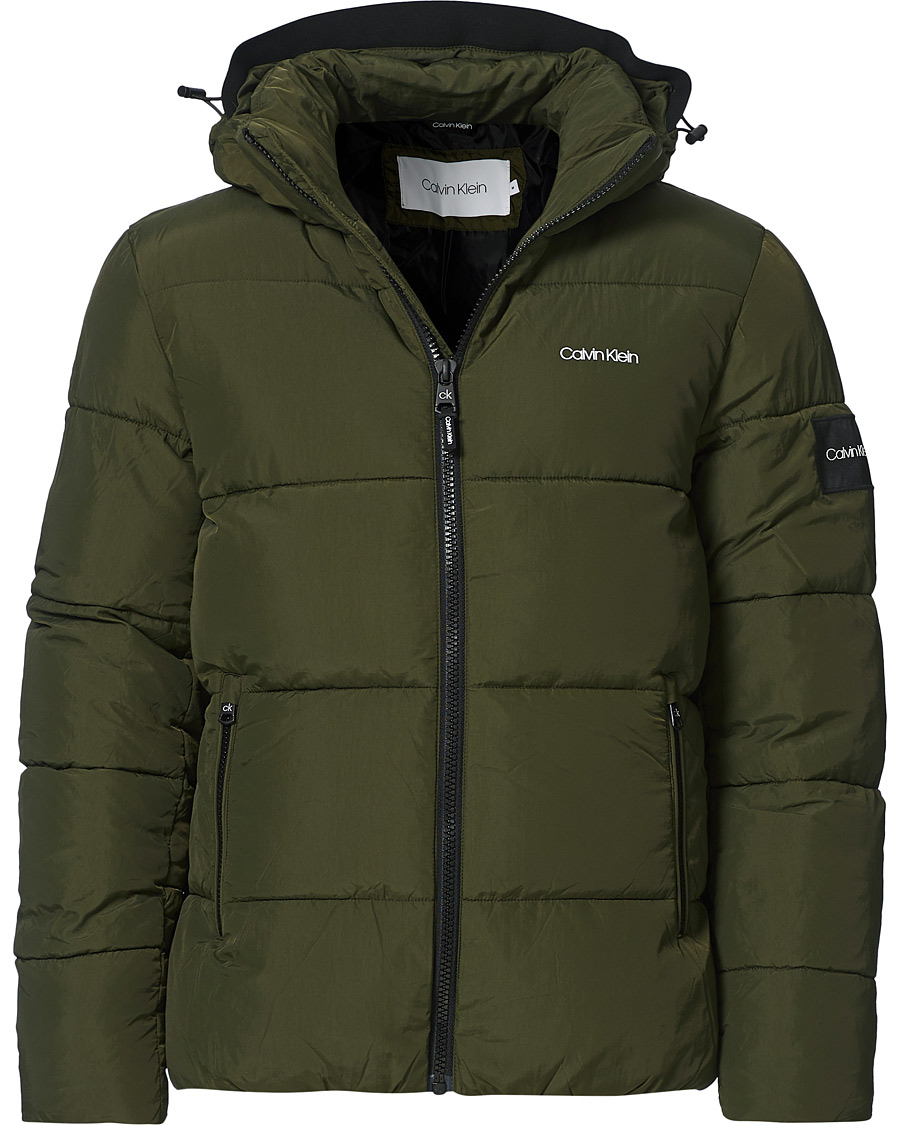 Herren | Jacken | Calvin Klein | Crinkle Nylon Puffer Jacket Dark Olive