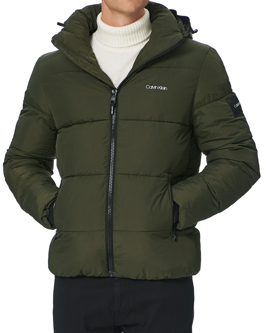 Herren | Jacken | Calvin Klein | Crinkle Nylon Puffer Jacket Dark Olive