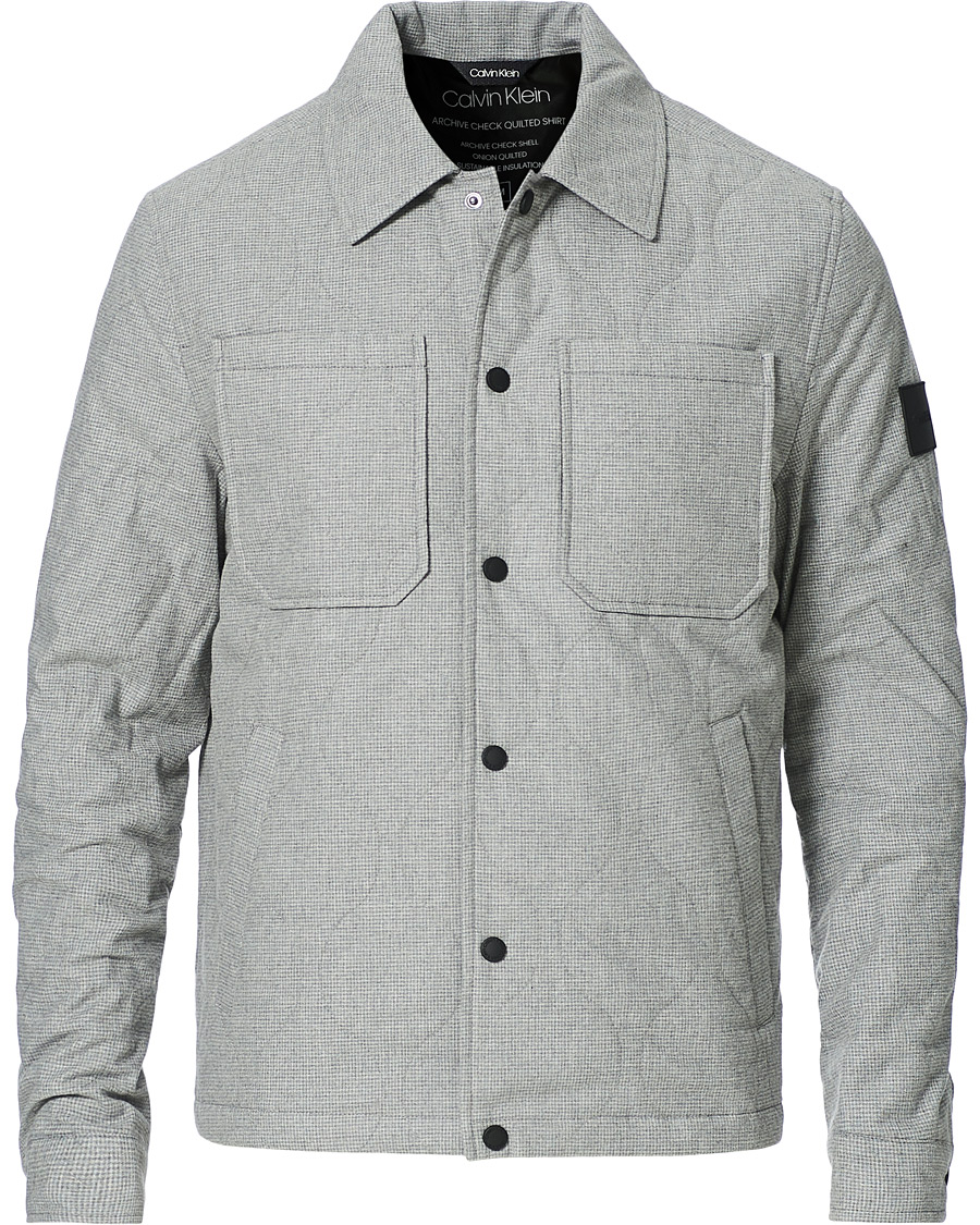 Herren | Jacken | Calvin Klein | Two Tone Light Padded Shirt Jacket Grey Heather