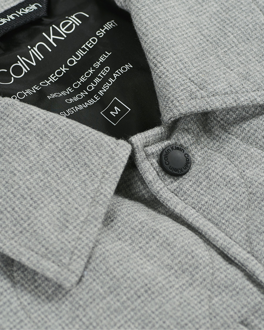Herren | Jacken | Calvin Klein | Two Tone Light Padded Shirt Jacket Grey Heather