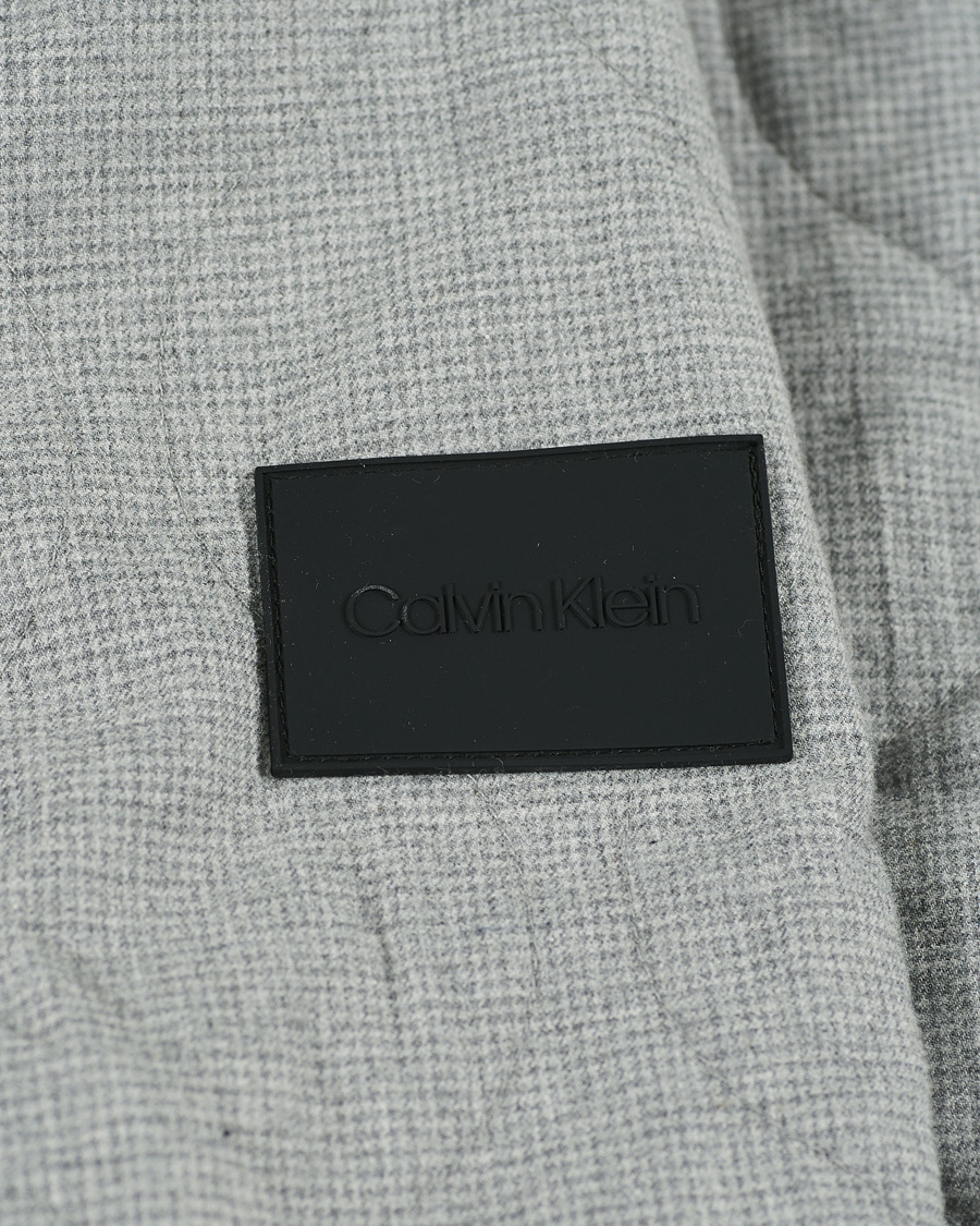 Herren | Jacken | Calvin Klein | Two Tone Light Padded Shirt Jacket Grey Heather